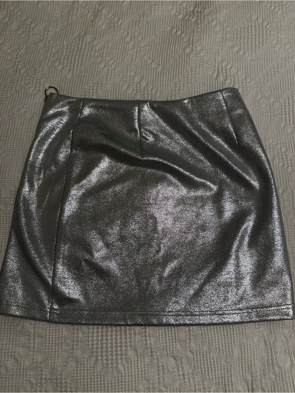 Forever 21 Metallic Silver Midi Skirt